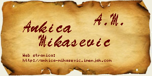 Ankica Mikašević vizit kartica
